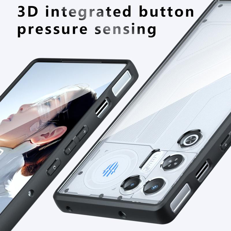 Stoßfeste Schutzhülle für ZTE Nubia Red Magic 11 Air in Transparent mit mattem Hautgefühl aus PC und TPU - Bild 2