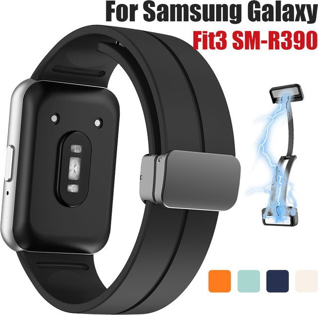 Uhrenarmband Silikon, Magnetische D-Faltschließe, Samsung Galaxy Fit3 - Bild 1