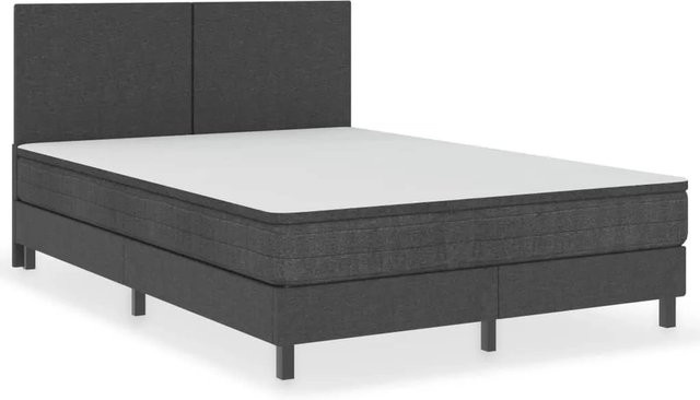 vidaXL Boxspring-Bettgestell aus Stoff in Grau, B/T: 160 x 200 cm - Bild 1