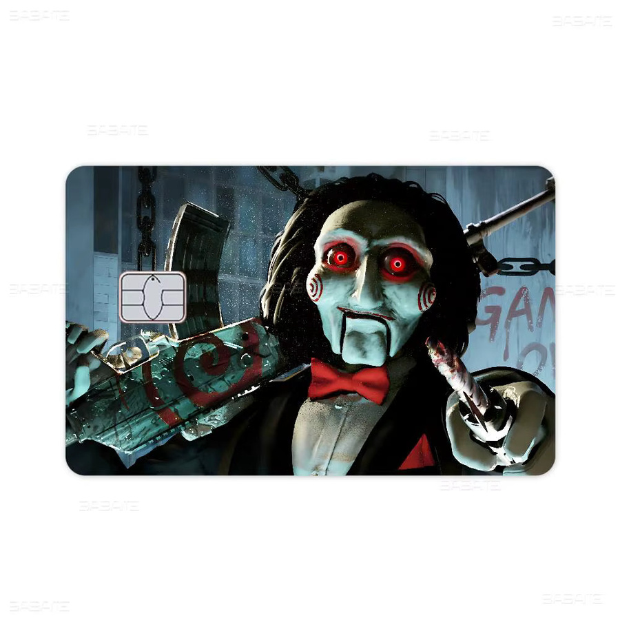 Potdemiel Horrorfilm Saw Anime Aufkleber Set Multicolor Wasserdicht für Kreditkarten und Buspässe - Bild 6
