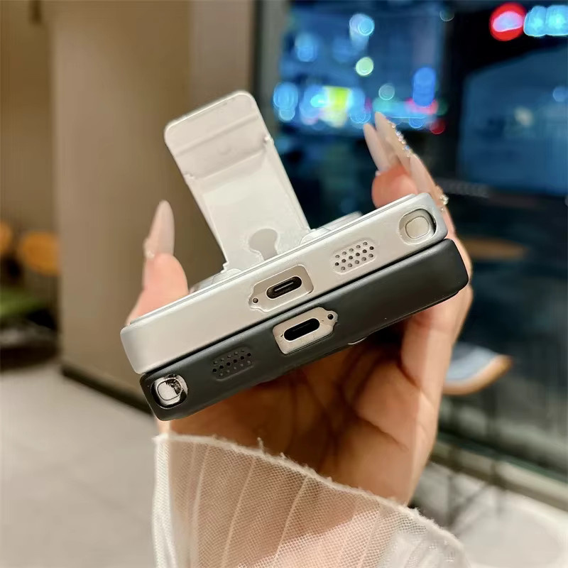 Magnetische MagSafe Schutzhülle für Samsung Galaxy S26 S25 S24 S23 S22 S21 FE Plus Ultra mit faltbarem Ständer in Silber - Bild 5