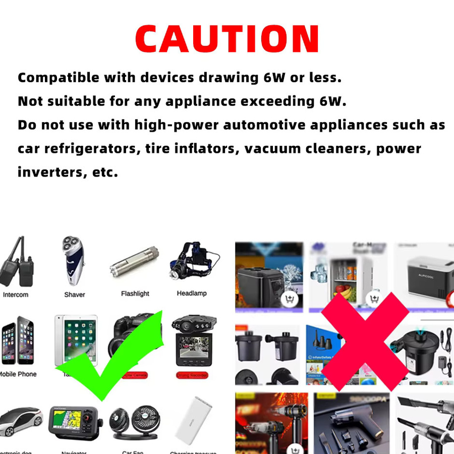 QXNY Universeller 220V AC zu 12V DC Auto-Stromadapter in Schwarz mit EU-Stecker und Zigarettenanzünder-Konverter - Bild 6
