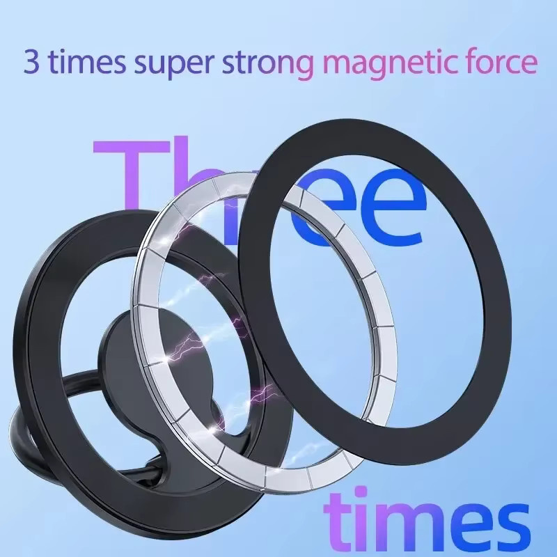 Magnetischer 360 Grad Handy-Ringhalter und mobiler Ständer für MagSafe kompatible iPhones, Samsung und Xiaomi in Schwarz - Bild 4