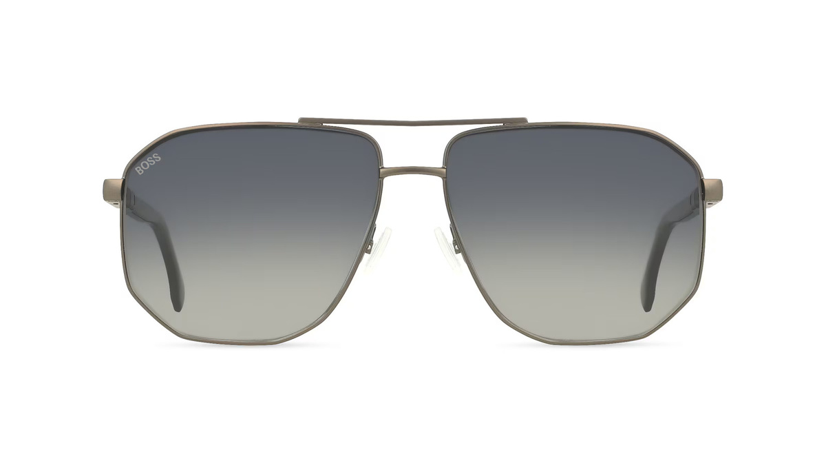 Hugo Boss 1832/S Sonnenbrille Aviator, Vollrand, Edelstahl, Herren, Grau - Bild 1