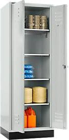 Schäfer Shop Select Materialspind mit Zylinderschloss in Lichtgrau, B/T/H: 180 x 63 x 50 cm - Bild 1