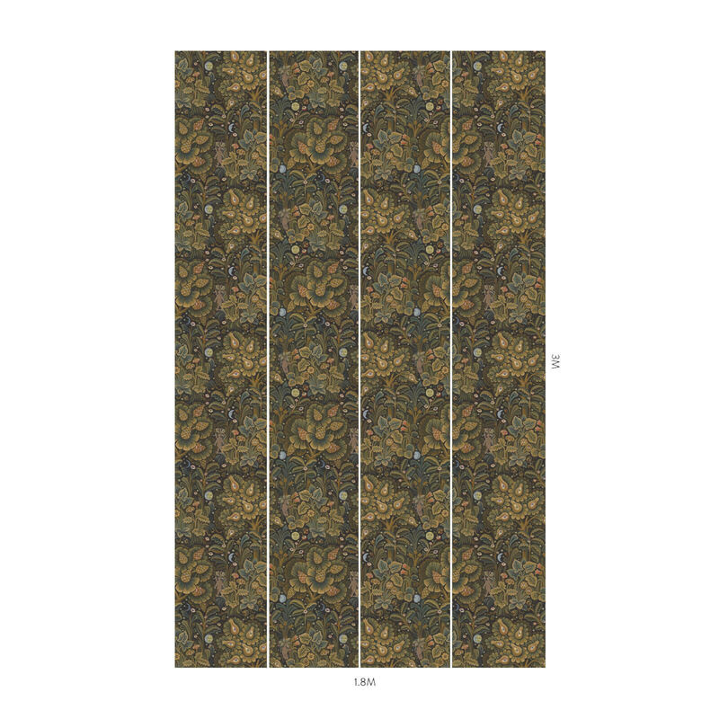 House of Hackney Tapete Moon Garden Midnight in Multicolour mit floralem Art Nouveau Design - Bild 3