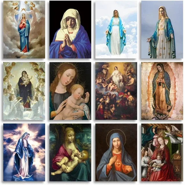 Potdemiel Leinwand Wandkunst Jungfrau Maria von Guadalupe Mexiko Motiv als klassisches Poster für deine Wohnzimmer Dekoration in Mehrfarbig - Bild 1