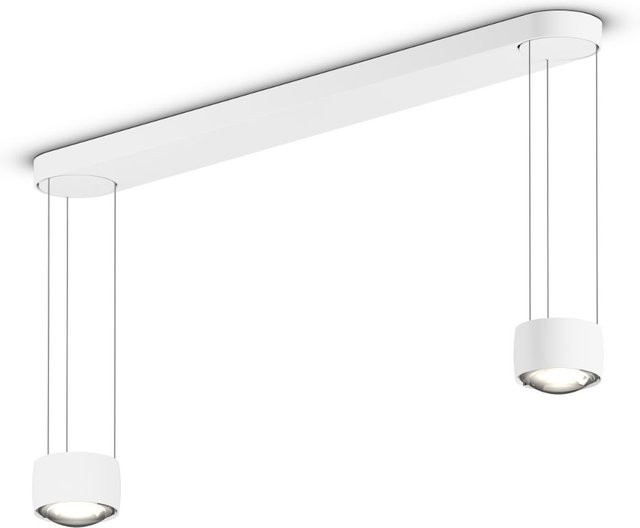 Occhio Sento sospeso LED-Pendelleuchte in Weiß matt mit Glaslinse, dimmbar, warmweiß 2700K, höhenverstellbar von 50 bis 200 cm - Bild 1