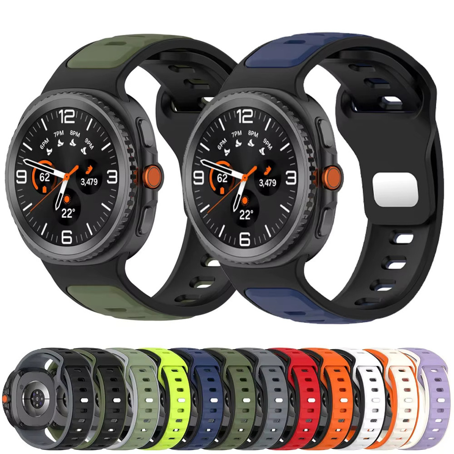 Uhrenarmband Silikon, Schwarz, Samsung Galaxy Watch 8, Unisex - Bild 4
