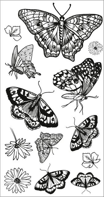 Sizzix Klarsichtstempel-Set Nature Butterflies - Bild 1
