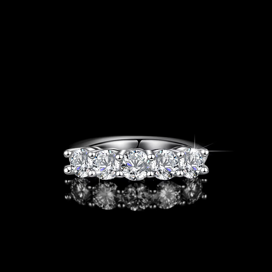 BIJOX STORY Moissanit-Ring, 925 Silber, Unisex - Bild 2