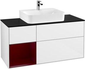 V&B Waschtischunterschrank Finion in Blau und Weiß, lackiert, Breite: 120 cm, Tiefe: 50,1 cm, Höhe: 50,1 cm - Bild 1