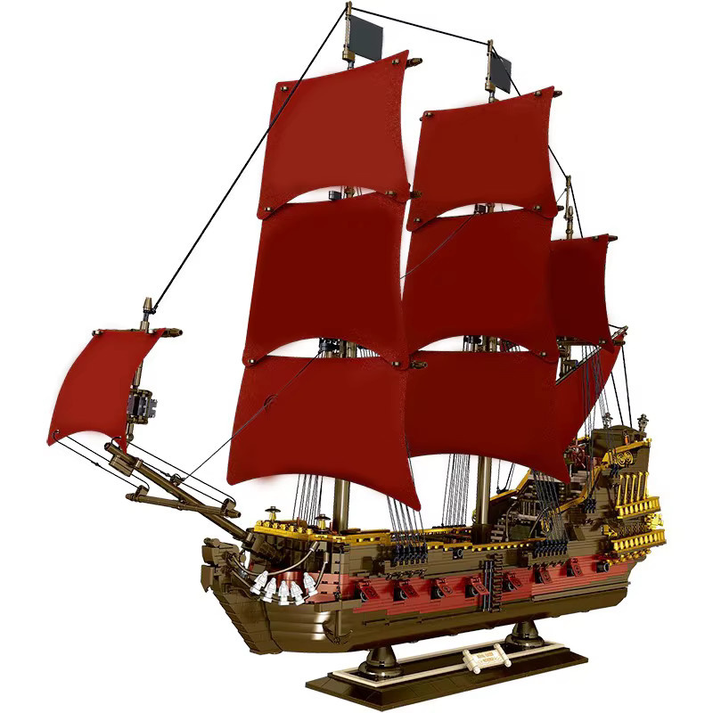 barweer Queen Anne's Revenge Piratenschiff, Bausatz, 4.469 Teile, Rot - Bild 3