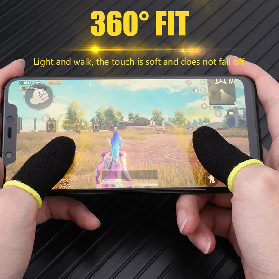 Fomscvka Gaming Finger Sleeves für Mobile Shooter, 40 Stück, Rot, schweißfest und rutschfest für Touchscreen-Gaming - Bild 6