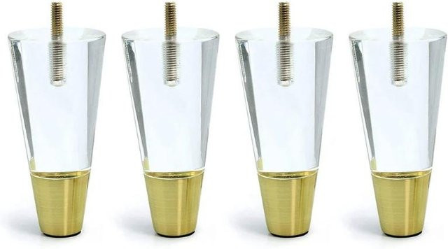 4 Stück Wucifang Jewelry Acrylmöbelfüße konisch in Transparent, Höhe: 12 cm - Bild 1