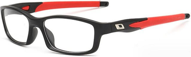 Herren Sportbrille, Rechteckig, TR90, Vollrand, Schwarz - Bild 1