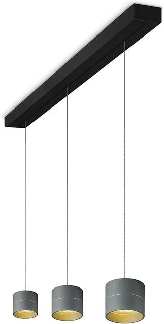 Oligo Tudor S LED-Pendelleuchte 3-flammig, Grau matt mit schwarzem Baldachin, Tunable White (2200K - 5000K), dimmbar via Casambi und Bluetooth - Bild 1