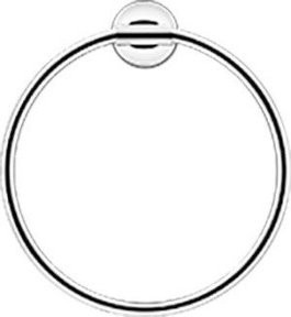 Duravit Handtuchring Starck aus Edelstahl in Silber, gebürstet, Durchmesser: 21 cm, Tiefe: 7,3 cm - Bild 1