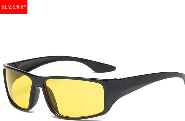 KLASSNUM Nachtsichtbrille, Unisex, Vollrand, rechteckig, Kunststoff, gelb-schwarz - Bild 1
