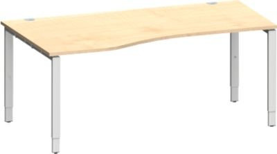 Schäfer Shop Genius Freiformschreibtisch MODENA FLEX in Ahorn mit Ansatz links, Breite: 180 cm - Bild 1