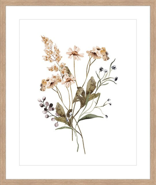 Kunstdruck Flower Bouquet von Maremi in Mehrfarbig und Braun - Bild 1