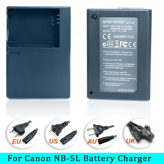 CB-2LXE Kamera-Akku-Ladegerät für Canon NB-5L Lithium-Ionen-Akkus (S100, S110, SX210 IS, SX230 HS) - Bild 1