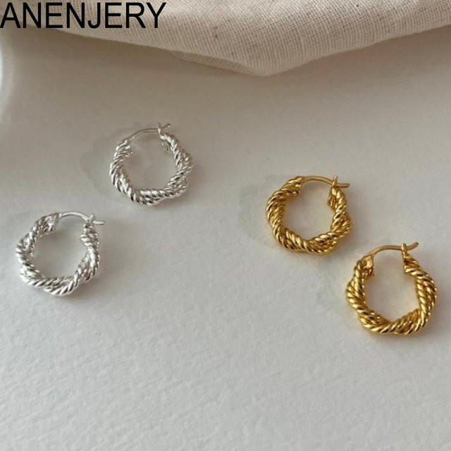 ANENJERY Creolen, Silber, Damen - Bild 1