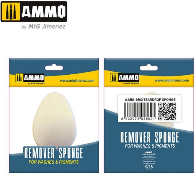 AMMO by MIG Jimenez Teardrop Sponge, 2-teiliges Set, Weiß, Schaumstoff - Bild 1