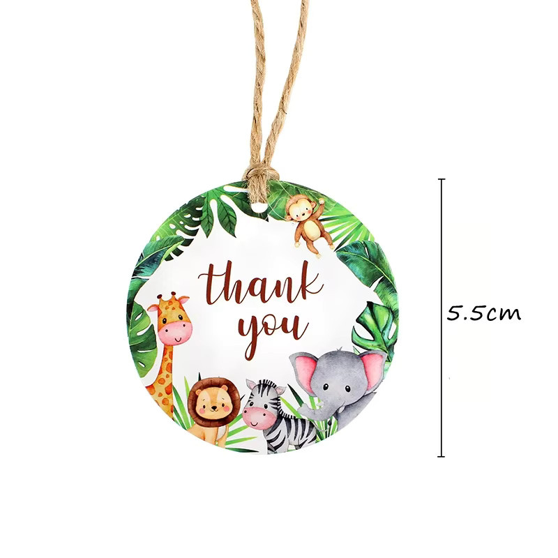 Tissy Wildtier Bastelanhänger aus Papier für Kinder, Dschungel Safari Party Dekoration und DIY Geschenkverpackung, Mehrfarbig - Bild 1