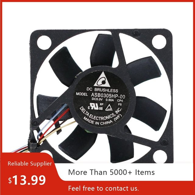 Delta ASB0305HP-00 3007 PWM-Lüfter 2er-Set, 30 mm, 5 V, 9500 U/min, Schwarz - Bild 1