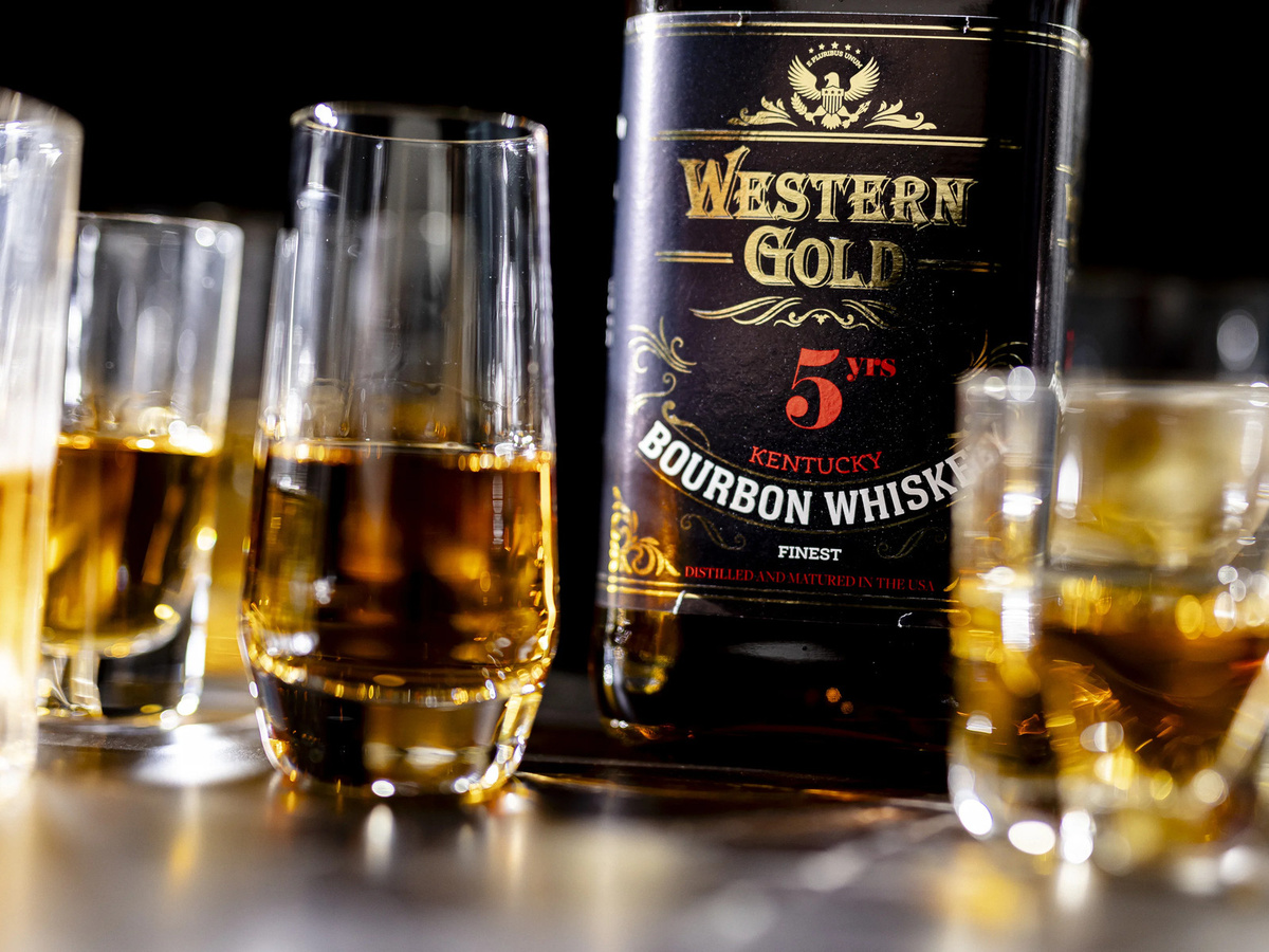 Western Gold Bourbon Whiskey 5 Jahre 0,7 l - Bild 3