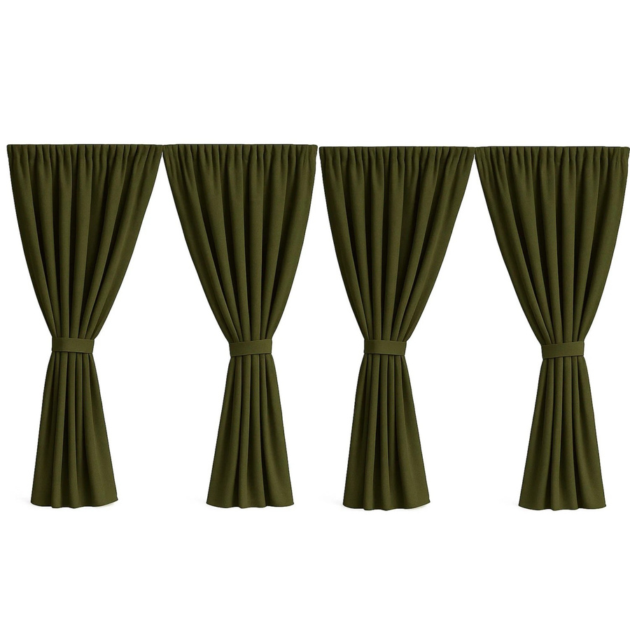 Setgarden Curtain Garden Outdoor Vorhang, 4er Set, Grün, B: 155 cm, H: 240 cm - Bild 2