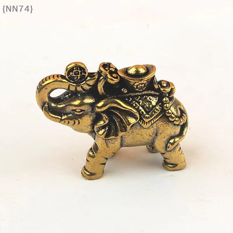 JETTING Messing-Elefantenfigur in Gold als dekorative Metallstatue für Wohnzimmer und Schreibtisch - Bild 2