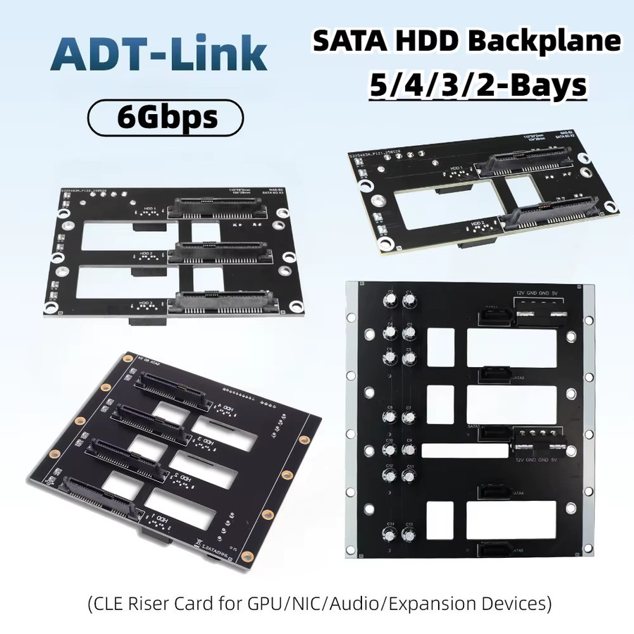 SPEEDIER SATA-Festplatten-Backplane 6Gbps für 2,5 und 3,5 Zoll HDD, Schwarz - Bild 2