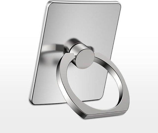 Fat Mango 360 Grad drehbarer Handyhalter Ständer mit Fingerring in Grau und Silber - Bild 1