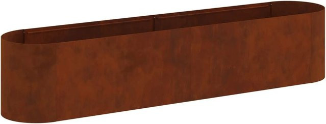 vidaXL Hochbeet aus wetterfestem Cortenstahl in Braun, B/T/H: 200 x 40 x 40 cm - Bild 1