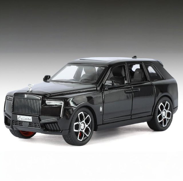 Linyi toy car Rolls Royce Cullinan Luxus-SUV, Automodell, 1:32, Grau, Metall - Bild 1