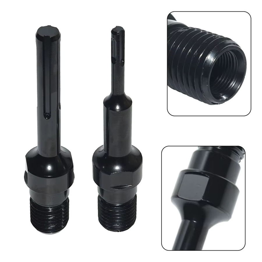 DAZZLEEX Kernbohrer-Adapter 1-1/4 UNC-Gewinde männlich auf SDS-PLUS MAX Schaft in Schwarz - Bild 4