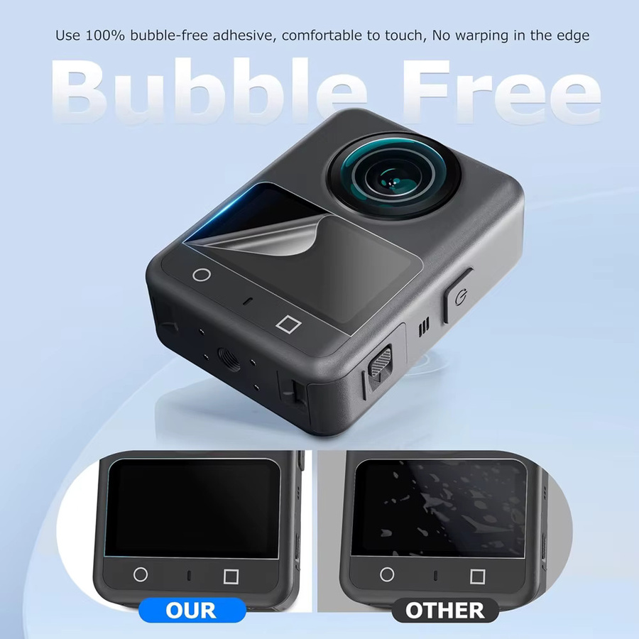 3er-Pack DJI Osmo 360 Displayschutzfolie aus gehärtetem Glas, transparent, 9H Härtegrad, kratzfest und HD-klar - Bild 4