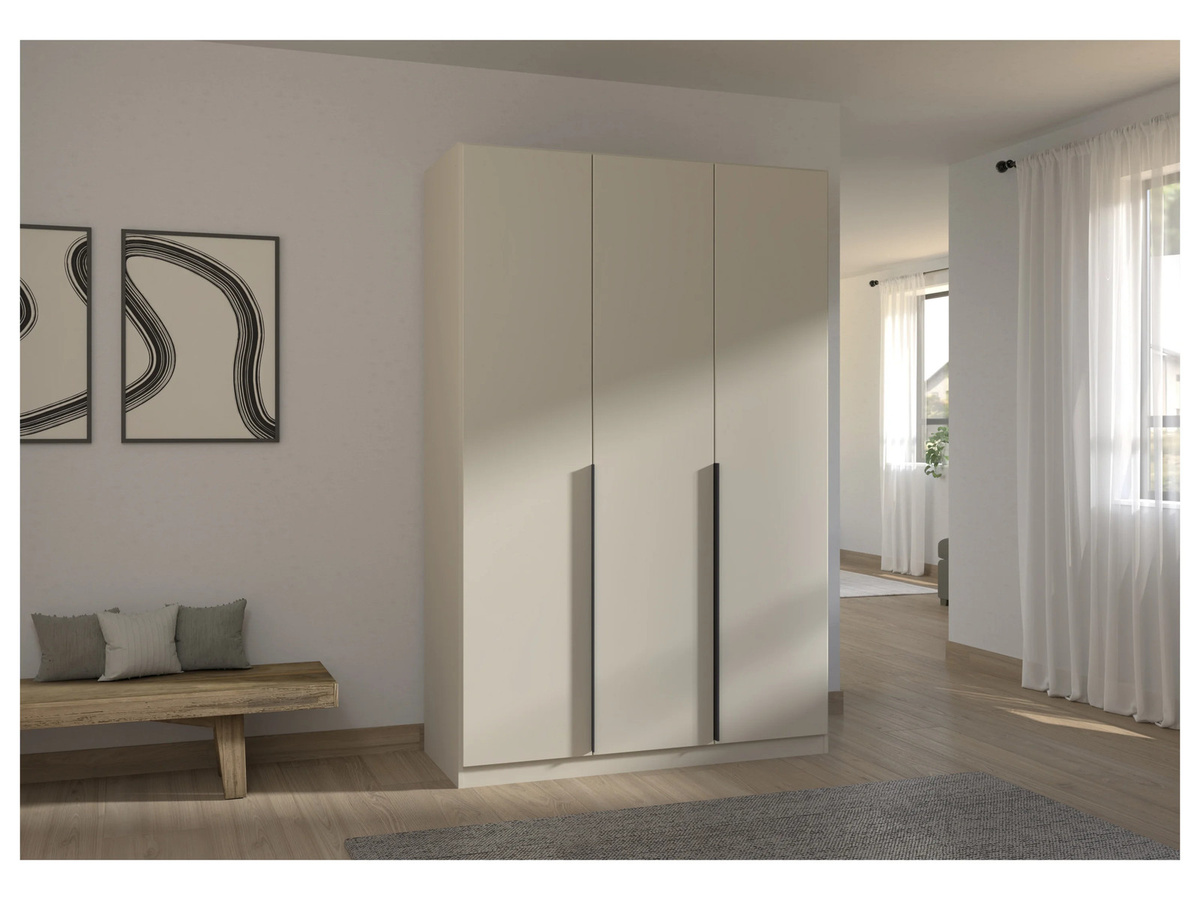 RAUCH Drehtürenschrank Alabama in Beige mit grauen Griffen, B/H: 136 x 210 cm - Bild 2