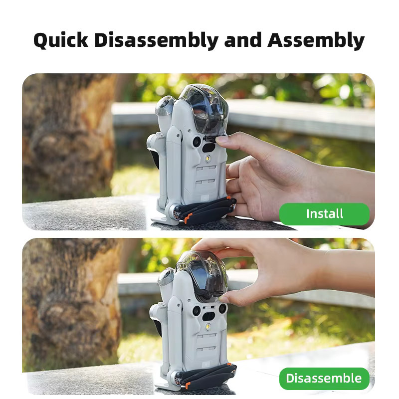 DJI Mini 4 Pro Objektivdeckel als transparenter Gimbal Kamera Schutzhülle mit Quick Release Lock Case - Bild 4