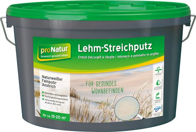 proNatur Lehm-Streichputz in Weiß, 7 kg - Bild 1