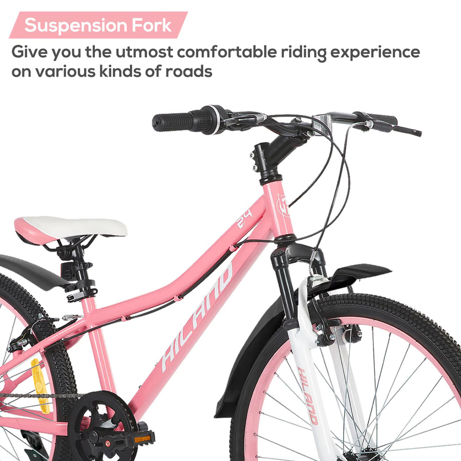 Hiland Mountainbike für Kinder, 24-Zoll, Vorderradaufhängungsgabel - Bild 5