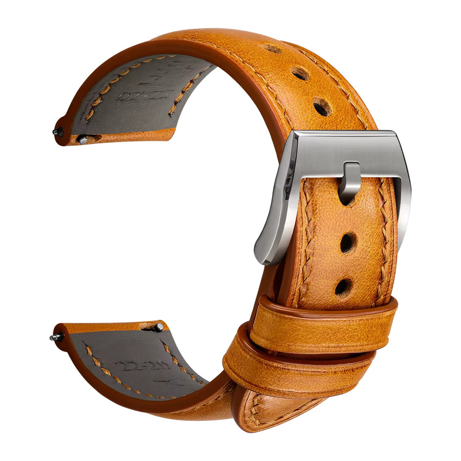 MAIKES Uhrenarmband Italienisches Vollnarbenleder, Leder - Bild 6
