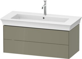 Duravit Waschtischunterschrank ohne Aufsatz White Tulip, 2 Schubladen, Steingrau Hochglanz, B: 98,4 cm, H: 41 cm, T: 45,8 cm - Bild 1
