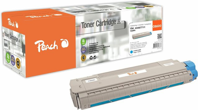 Peach O4348/69 Cyan Toner für OKI C 8600 CDTN, C 8600 DN, C 8600 DTN, C 8600 N, C 8600 und C 8800 CDTN (wiederaufbereitet) - Bild 1