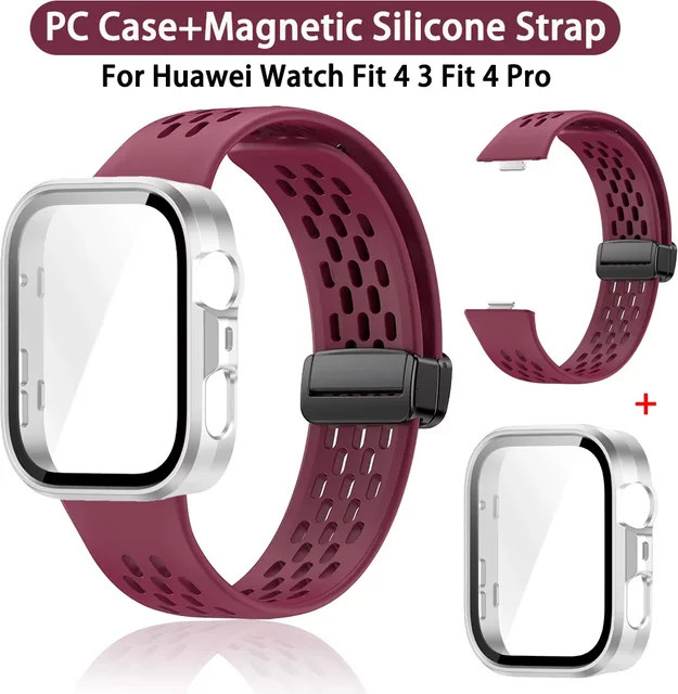 Huawei Armband, Silikon, Magnetisch, für Huawei Watch Fit 4 Pro, Fit 4, Fit 3 - Bild 1