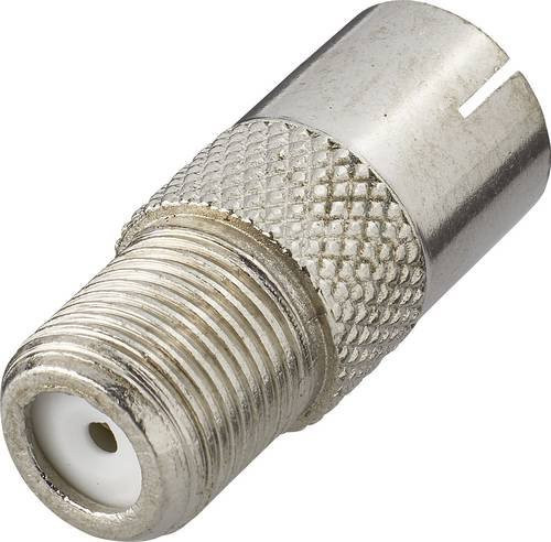 Renkforce RF-4196985 F-Koax-Adapter mit F-Buchse und Koax-Buchse IEC in Silber - Bild 1