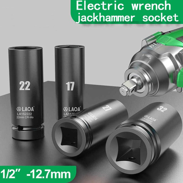 LAOA Tiefprofil-Innensechskantschlüssel Set 17–32 mm, 1/2 Zoll, Schwarz - Bild 1