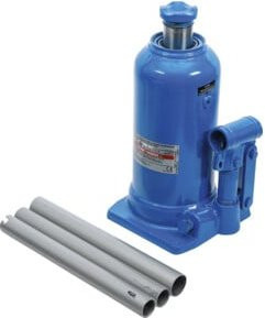 BGS Hydraulischer Flaschenwagenheber mit Doppelkolben 5 t in Blau aus Stahl - Bild 1
